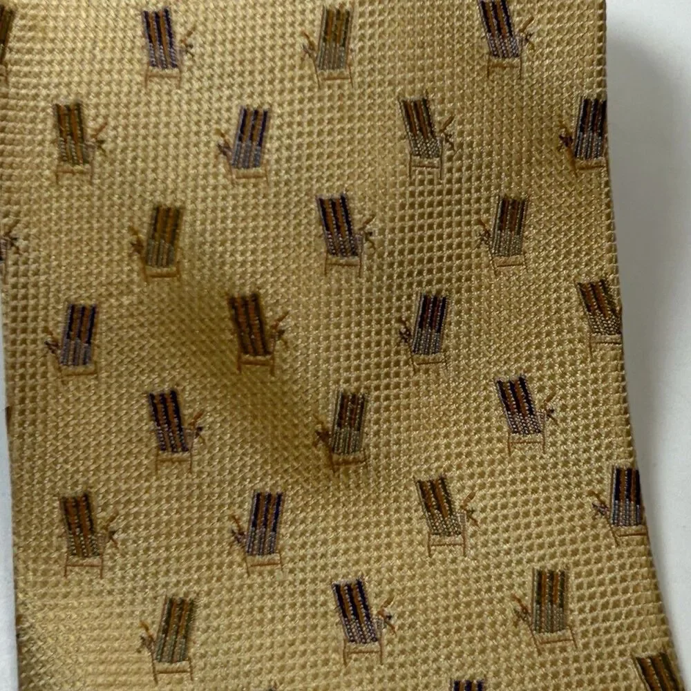 Off Island By Tommy Bahama Beach Chair Print 100% Silk Neck Tie